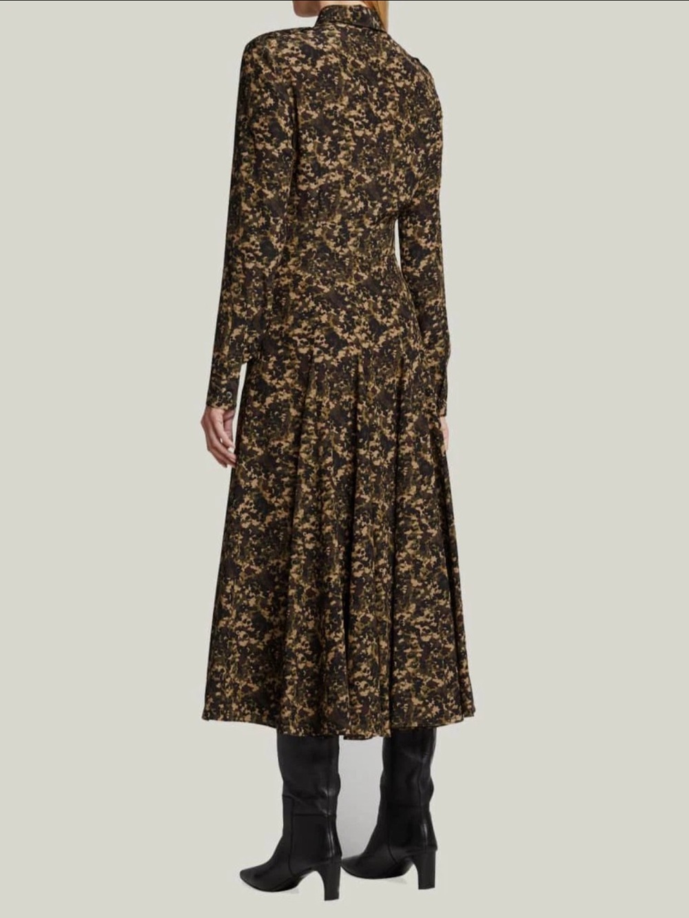 Michael Kors Silk Runway Dress in Juniper Camo print sz 12 originally $2690 - Picture 3 of 15